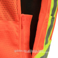 5 Point Breakaway 1 Horizontal Stripe Zip High visibility Reflective Safety Vest With Many Pockets